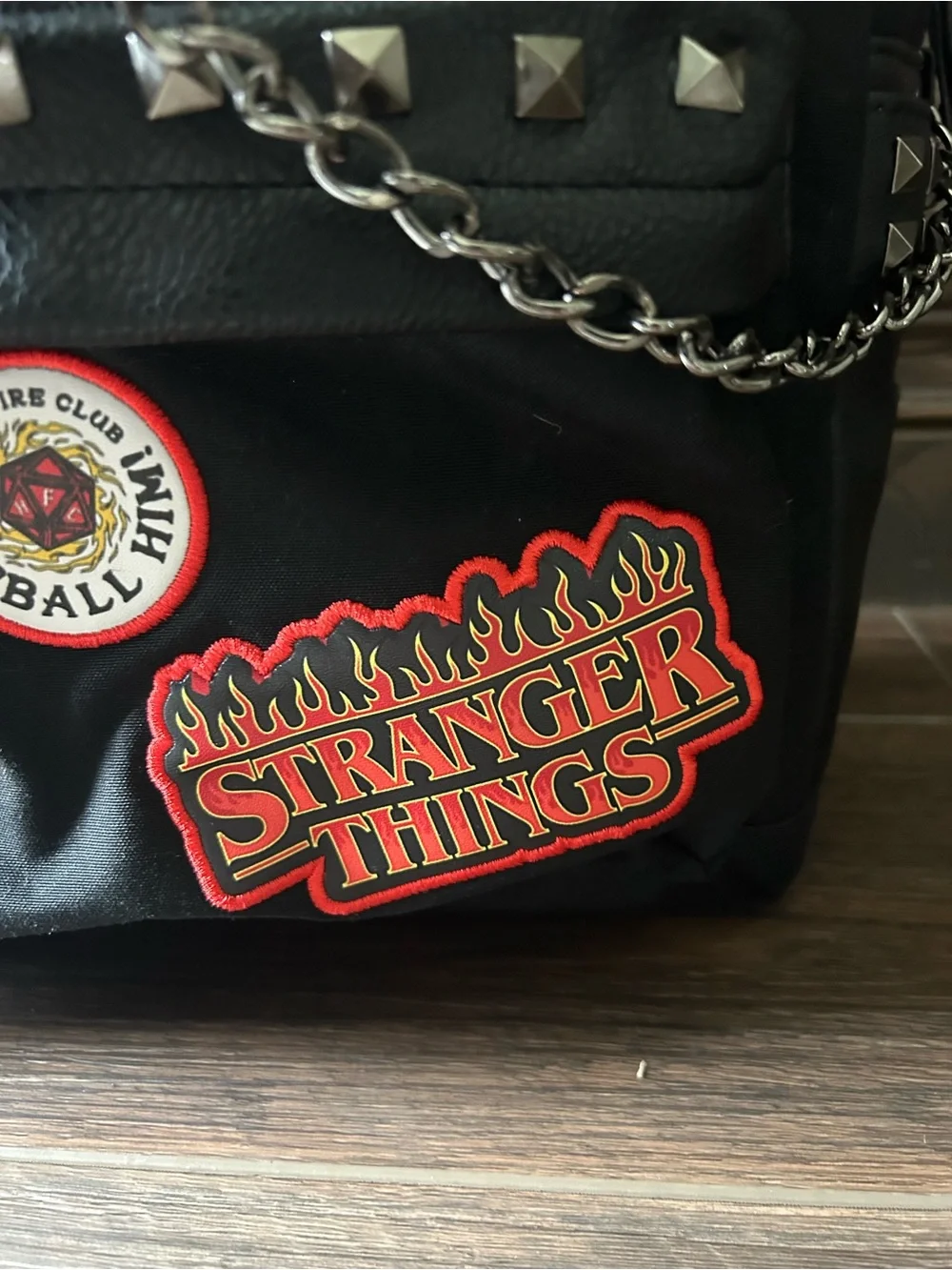 Stranger Things Horror Night Hellfire Club Embroidered Backpack - EUC